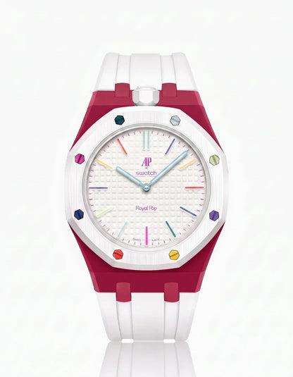 Silicone Strap & Case  Royal Pop Huit Blanc(Customize  Colors)