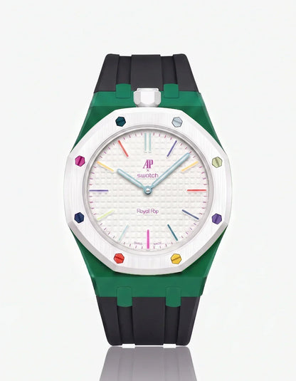 Silicone Strap & Case  Royal Pop Huit Blanc(Customize  Colors)