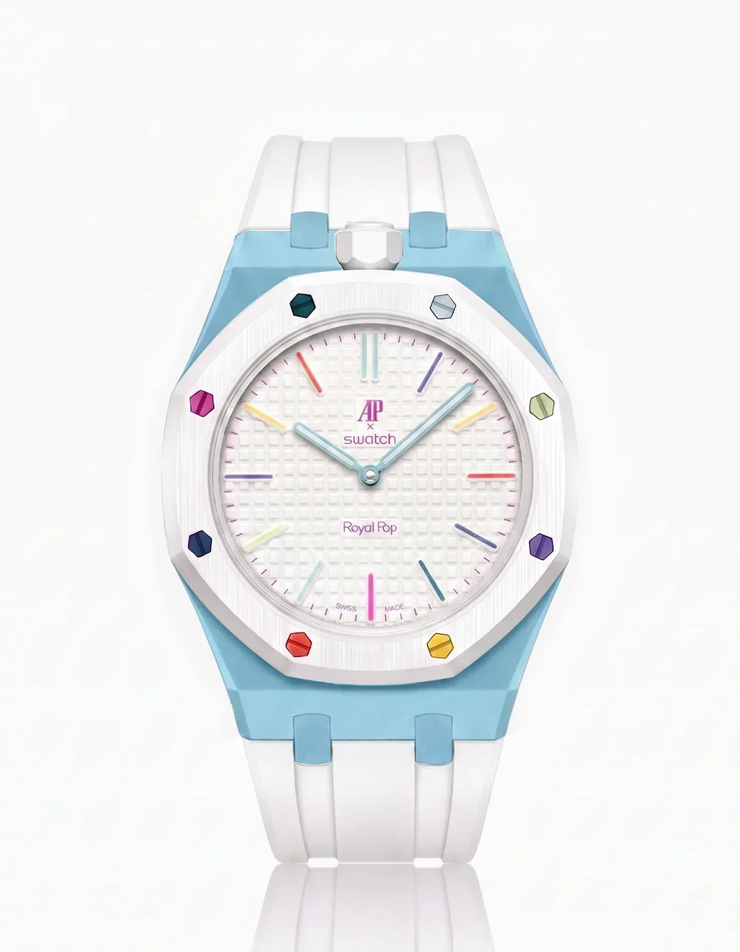 Silicone Strap & Case  Royal Pop Huit Blanc(Customize  Colors)