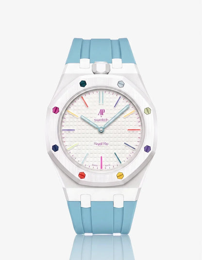 Silicone Strap & Case  Royal Pop Huit Blanc(Customize  Colors)