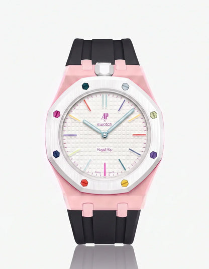 Silicone Strap & Case  Royal Pop Huit Blanc(Customize  Colors)