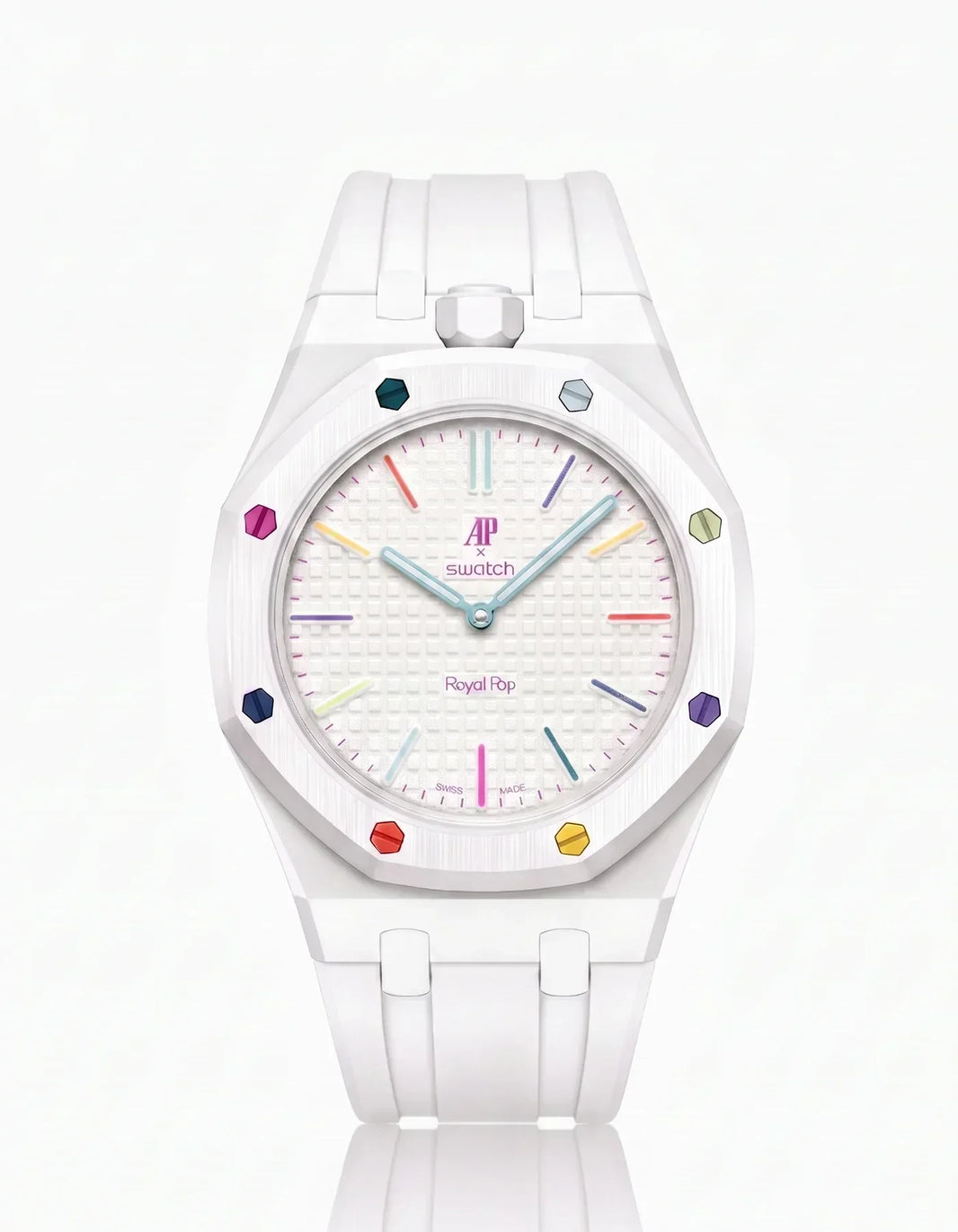 Silicone Strap & Case  Royal Pop Huit Blanc(Customize  Colors)