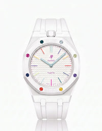 Silicone Strap & Case  Royal Pop Huit Blanc(Customize  Colors)