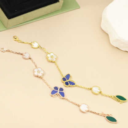[LoveLucky] Lucky Spring Butterfly 5-Motif & LOVE Unlimited Bracelet Stack Set