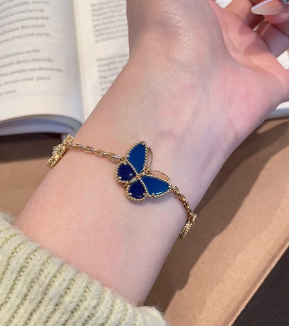[LoveLucky] LOVE Brushed & Lucky Spring Butterfly 5-Motif Bracelet Stack Set