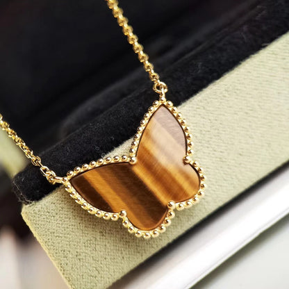 [LUCKY LOVE] TIGER__ EYE BUTTERFLY NECKLACE