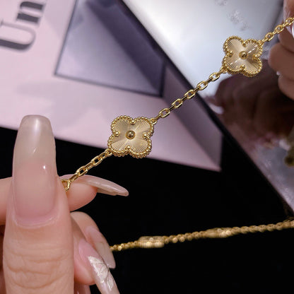 [LUCKY LOVE]CLOVER 10 MOTIFS LASER NECKLACE