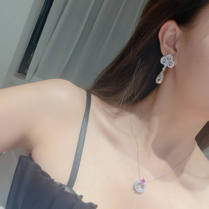 [LUCKY LOVE]LOOP EARRINGS FULL MOTIF DIAMOND