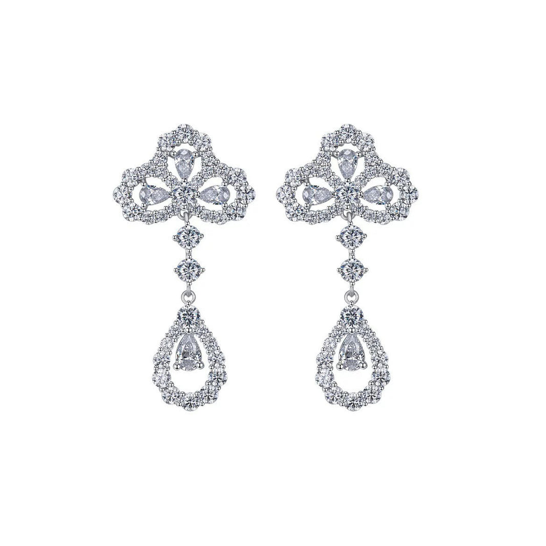 [LUCKY LOVE]LOOP EARRINGS FULL MOTIF DIAMOND