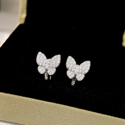 [LUCKY LOVE]BUTTERFLY ALL DIAMOND EARRINGS