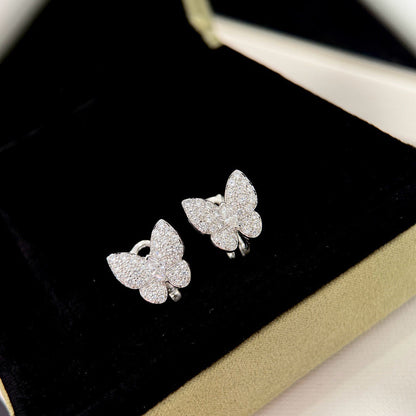 [LUCKY LOVE]BUTTERFLY ALL DIAMOND EARRINGS