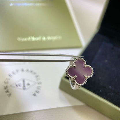 [LUCKY LOVE]CLOVER  PURPLE VIOLET RING