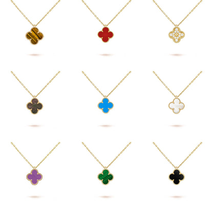 [LUCKY LOVE]CLOVER MINI 9.5MM CARNELIANS NECKLACE COLLECTION
