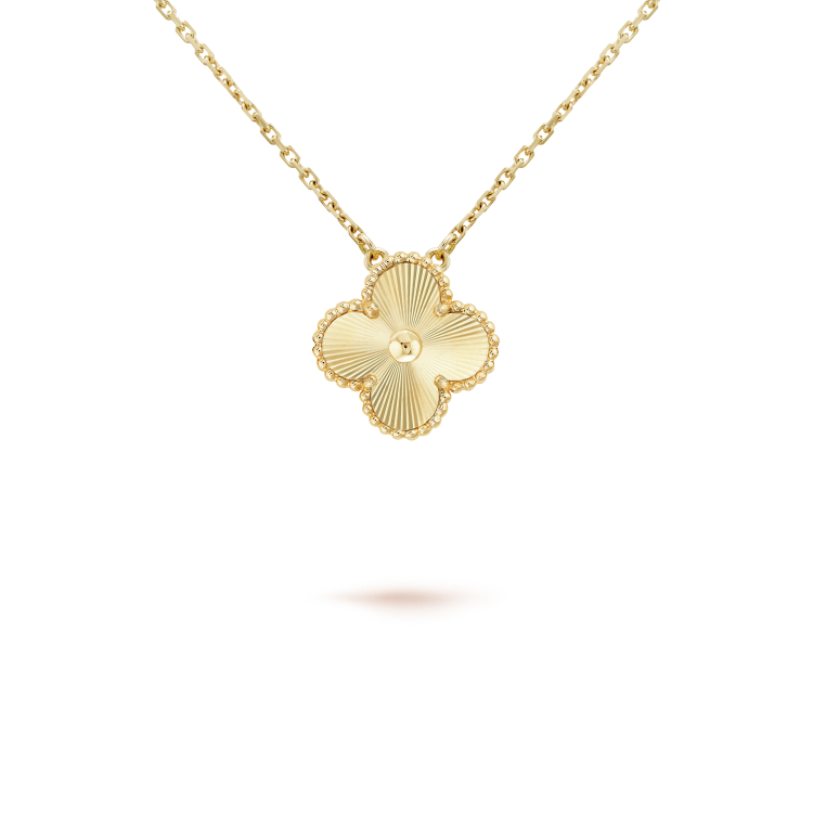 [LUCKY LOVE]CLOVER 15MM LASER NECKLACE