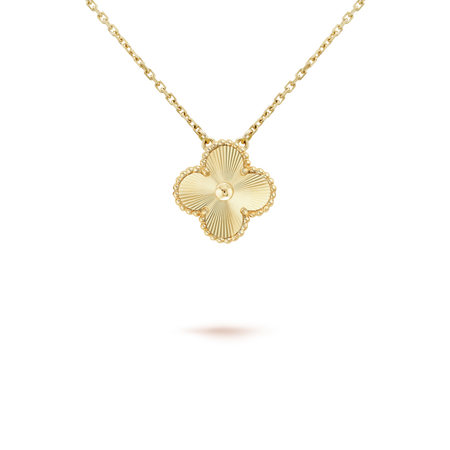 [LUCKY LOVE]CLOVER 15MM LASER NECKLACE