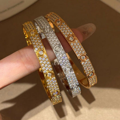 [LUCKY LOVE]LOVE BRACELET 6.1MM DIAMOND-PAVED 10 BIG DIAMONDS