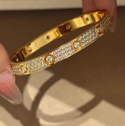 [LUCKY LOVE]LOVE BRACELET 6.1MM DIAMOND-PAVED 10 BIG DIAMONDS