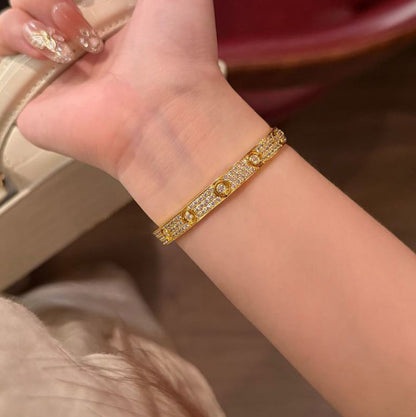 [LUCKY LOVE]LOVE BRACELET 6.1MM DIAMOND-PAVED 10 BIG DIAMONDS
