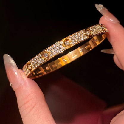 [LUCKY LOVE]LOVE BRACELET 6.1MM DIAMOND-PAVED 10 BIG DIAMONDS