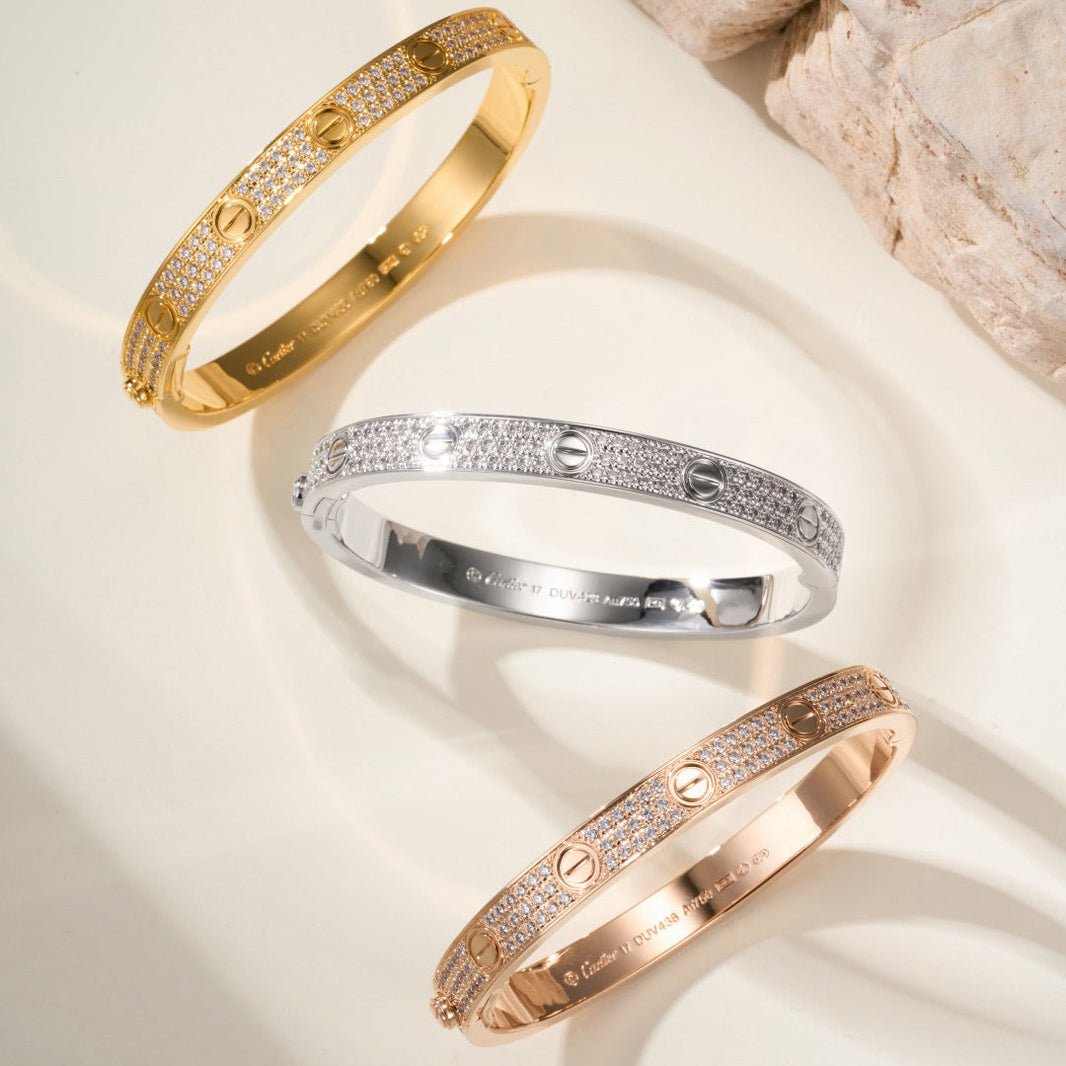 [LUCKY LOVE]LOVE BRACELET 6.1MM DIAMOND-PAVED