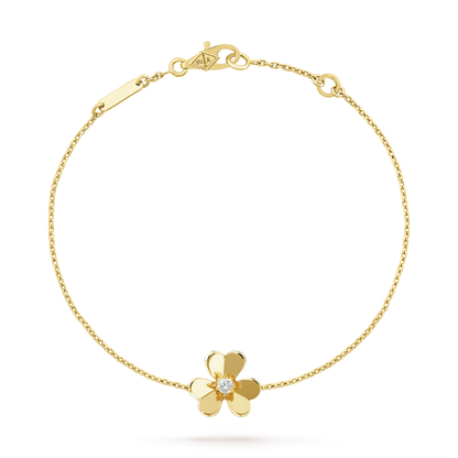 [LUCKY LOVE]FRIVOLE GOLD FLOWER PINK MALACHITE BRACELET