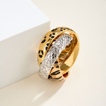 [LUCKY LOVE]TRINITY  RING LEOPARD PRINT