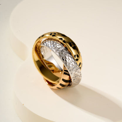 [LUCKY LOVE]TRINITY  RING LEOPARD PRINT