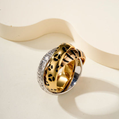[LUCKY LOVE]TRINITY  RING LEOPARD PRINT