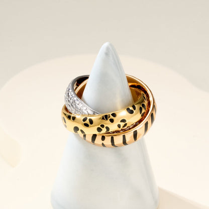 [LUCKY LOVE]TRINITY  RING LEOPARD PRINT