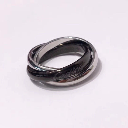 [LUCKY LOVE]TRINITY 3.2MM RING BLACK CERAMIC