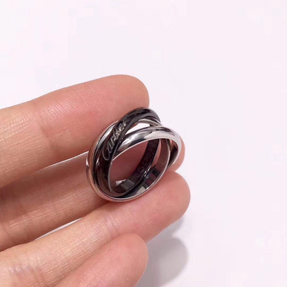 [LUCKY LOVE]TRINITY 3.2MM RING BLACK CERAMIC