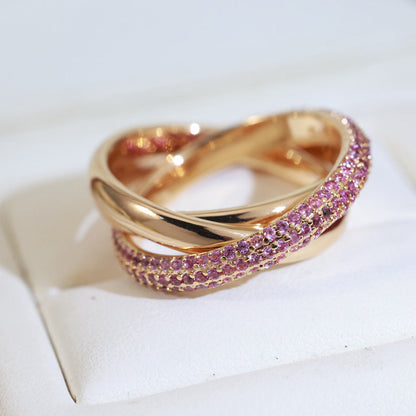 [LUCKY LOVE]TRINITY 3.2MM RING PINK DIAMOND