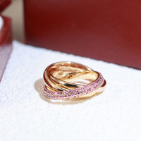[LUCKY LOVE]TRINITY 3.2MM RING PINK DIAMOND