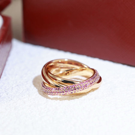 [LUCKY LOVE]TRINITY 3.2MM RING PINK DIAMOND