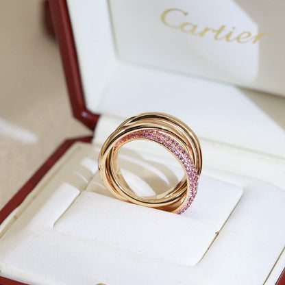[LUCKY LOVE]TRINITY 3.2MM RING PINK DIAMOND