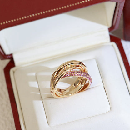 [LUCKY LOVE]TRINITY 3.2MM RING PINK DIAMOND