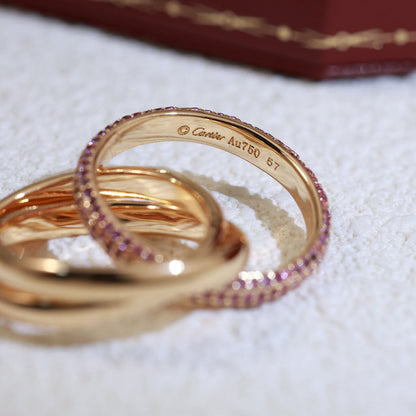 [LUCKY LOVE]TRINITY 3.2MM RING PINK DIAMOND