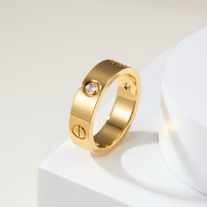 [LUCKY LOVE]LOVE 4MM 1 DIAMOND RING