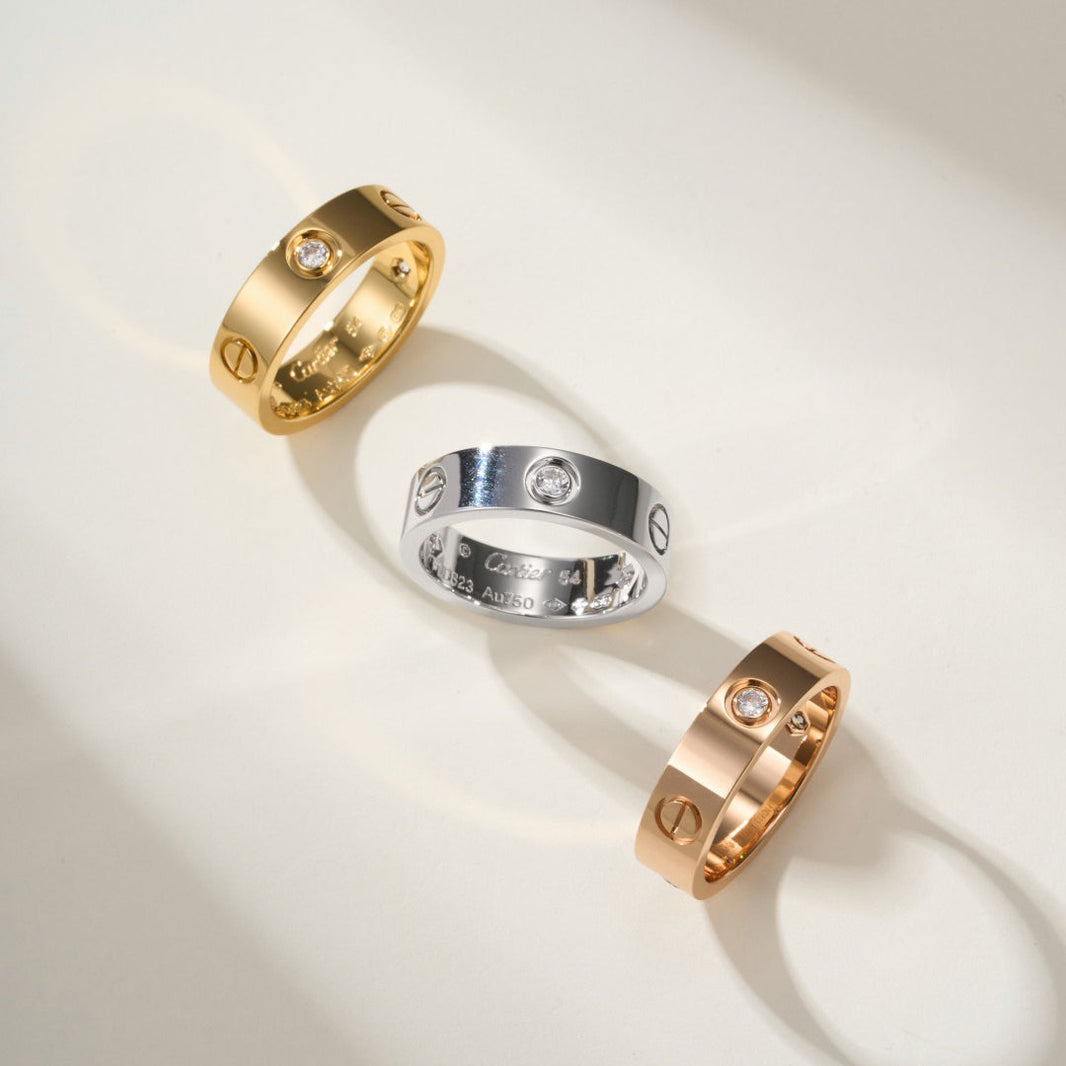 [LUCKY LOVE]LOVE 4MM 1 DIAMOND RING