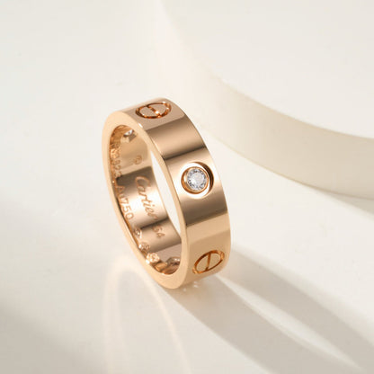 [LUCKY LOVE]LOVE 4MM 1 DIAMOND RING