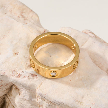 [LUCKY LOVE]LOVE 4MM 1 DIAMOND RING