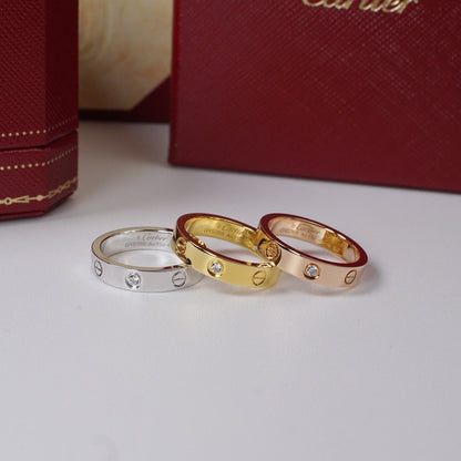 [LUCKY LOVE]LOVE 4MM 1 DIAMOND RING