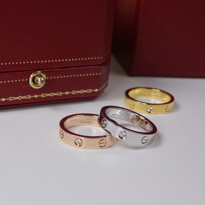 [LUCKY LOVE]LOVE 4MM 1 DIAMOND RING