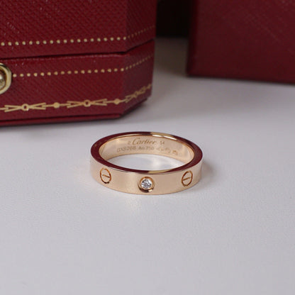 [LUCKY LOVE]LOVE 4MM 1 DIAMOND RING