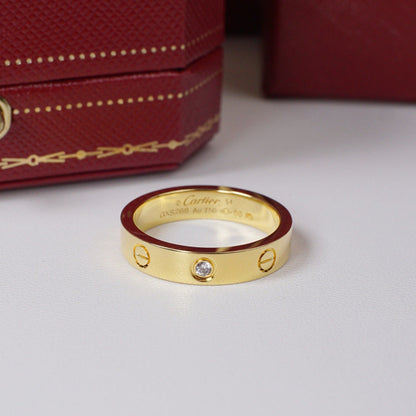 [LUCKY LOVE]LOVE 4MM 1 DIAMOND RING