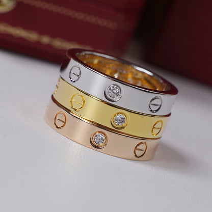 [LUCKY LOVE]LOVE 4MM 1 DIAMOND RING