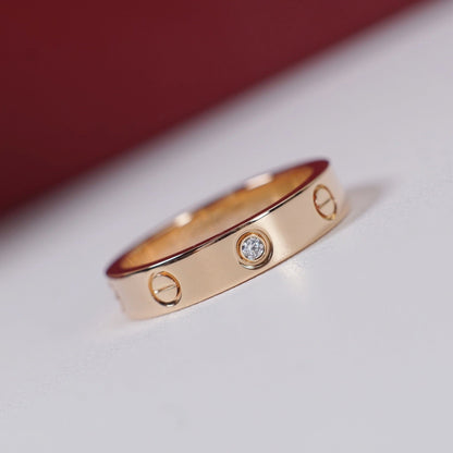 [LUCKY LOVE]LOVE 4MM 1 DIAMOND RING