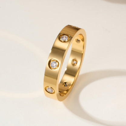 [LUCKY LOVE]LOVE 4MM 8 DIAMOND RING
