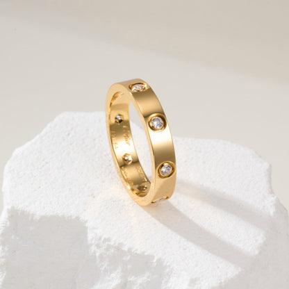 [LUCKY LOVE]LOVE 4MM 8 DIAMOND RING