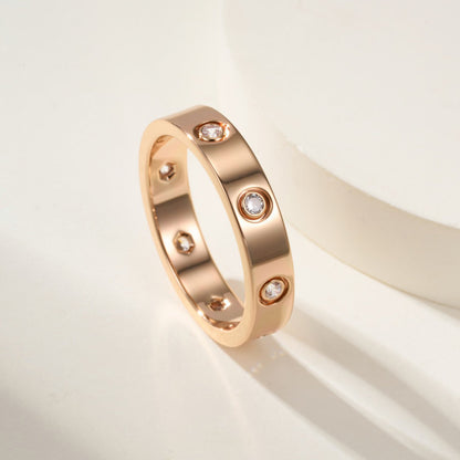 [LUCKY LOVE]LOVE 4MM 8 DIAMOND RING